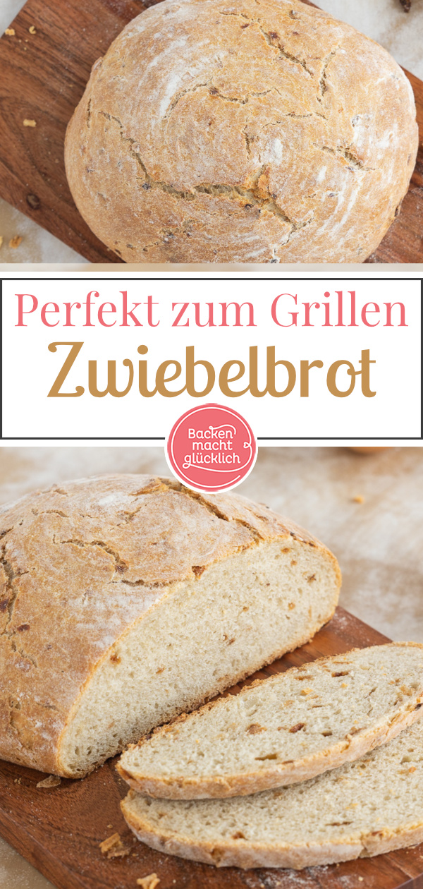 Super aromatisches Zwiebelbrot mit Trockenhefe: einfach und schnell gemacht. Schmeckt besser als vom Bäcker.