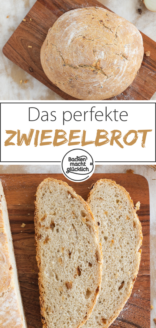 Super aromatisches Zwiebelbrot mit Trockenhefe: einfach und schnell gemacht. Schmeckt besser als vom Bäcker.