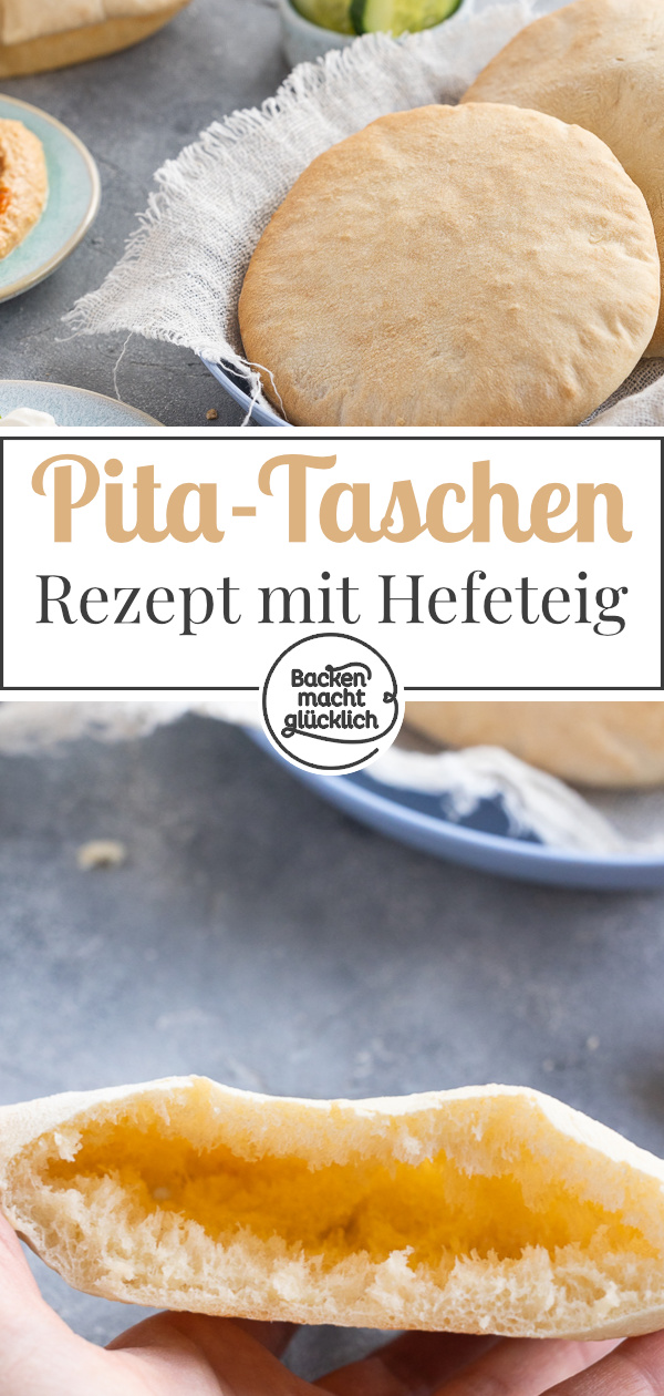 Mit diesem Rezept klappt Pita-Brot selber machen garantiert - egal, ob als Brottasche zum Füllen oder als Beilage zu Dips.