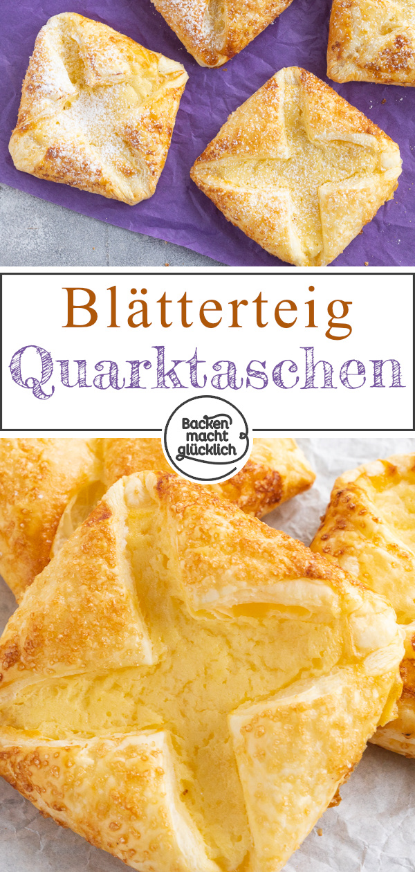 Die besten Quarktaschen mit Blätterteig: blitzschnell gemacht & so lecker.