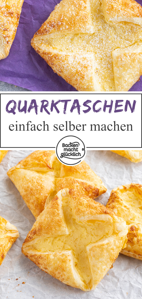 Die besten Quarktaschen mit Blätterteig: blitzschnell gemacht & so lecker.