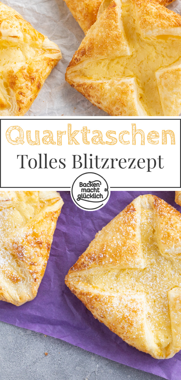 Die besten Quarktaschen mit Blätterteig: blitzschnell gemacht & so lecker.