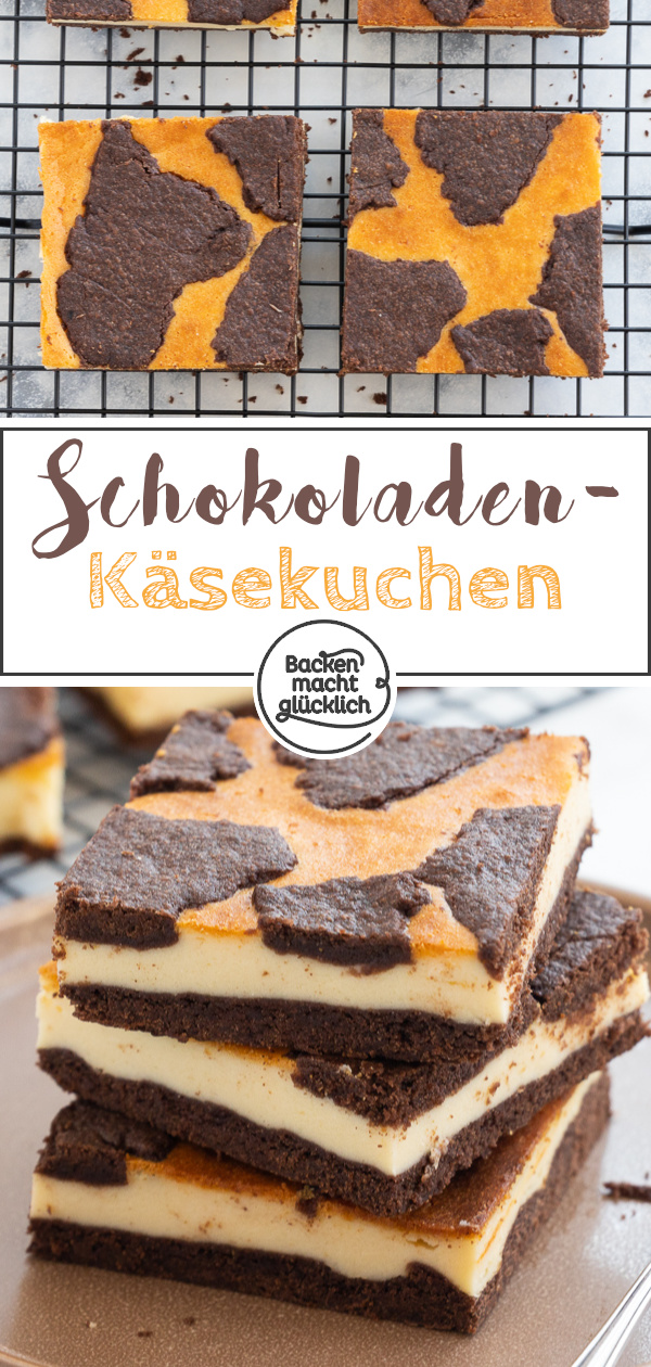 Einfacher Russischer Zupfkuchen vom Blech. Die Kombi aus Käsekuchen & Schokoteig schmeckt köstlich.