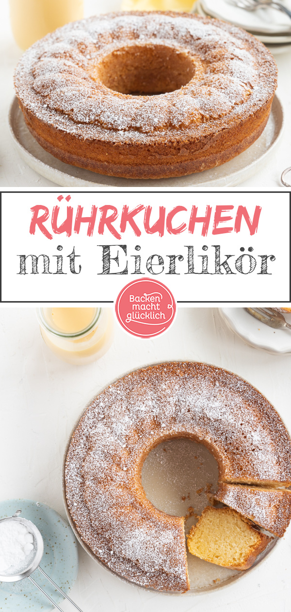 Der weltbeste Eierlikörkuchen: flaumig, saftig, wunderbar! Diesen Eierlikör-Gugelhupf müsst ihr testen ♥ In nur 10 Minuten fertig!