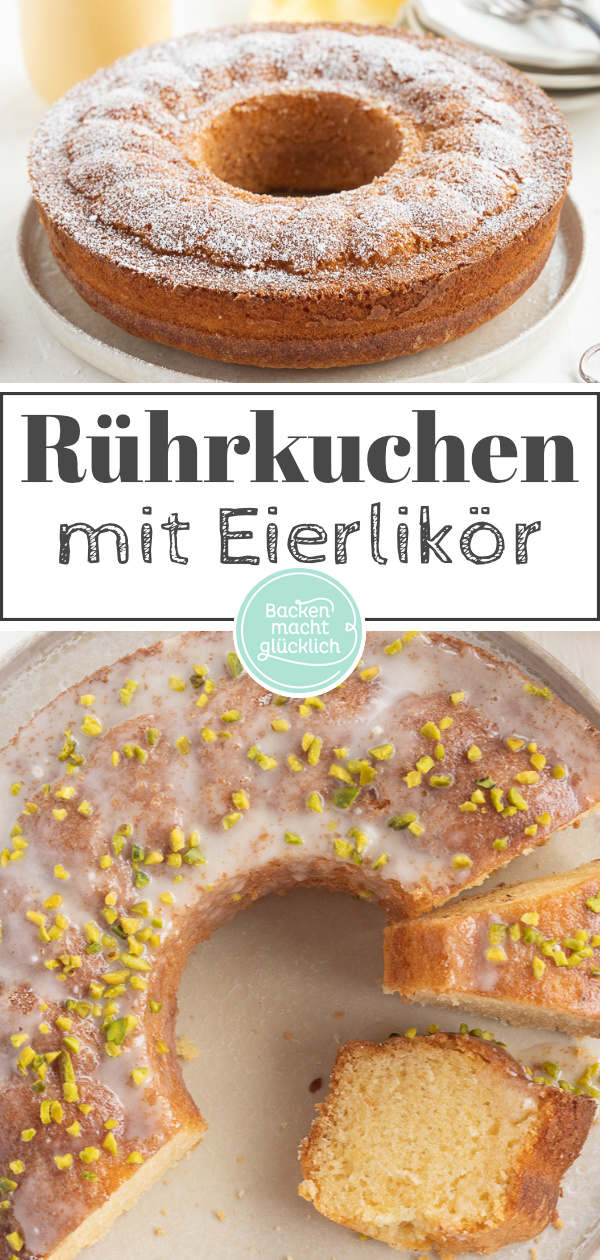 Der weltbeste Eierlikörkuchen: flaumig, saftig, wunderbar! Diesen Eierlikör-Gugelhupf müsst ihr testen ♥ In nur 10 Minuten fertig!