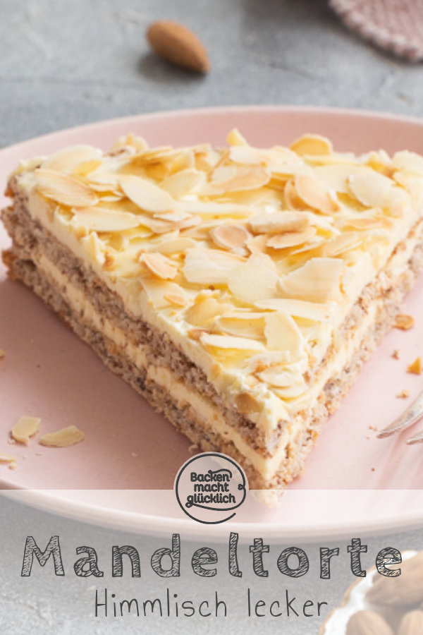 Ein Tortentraum aus zartem Mandelbiskuit und feiner Vanillecreme. So einfach kann man Schwedische Mandeltorte selber machen! 