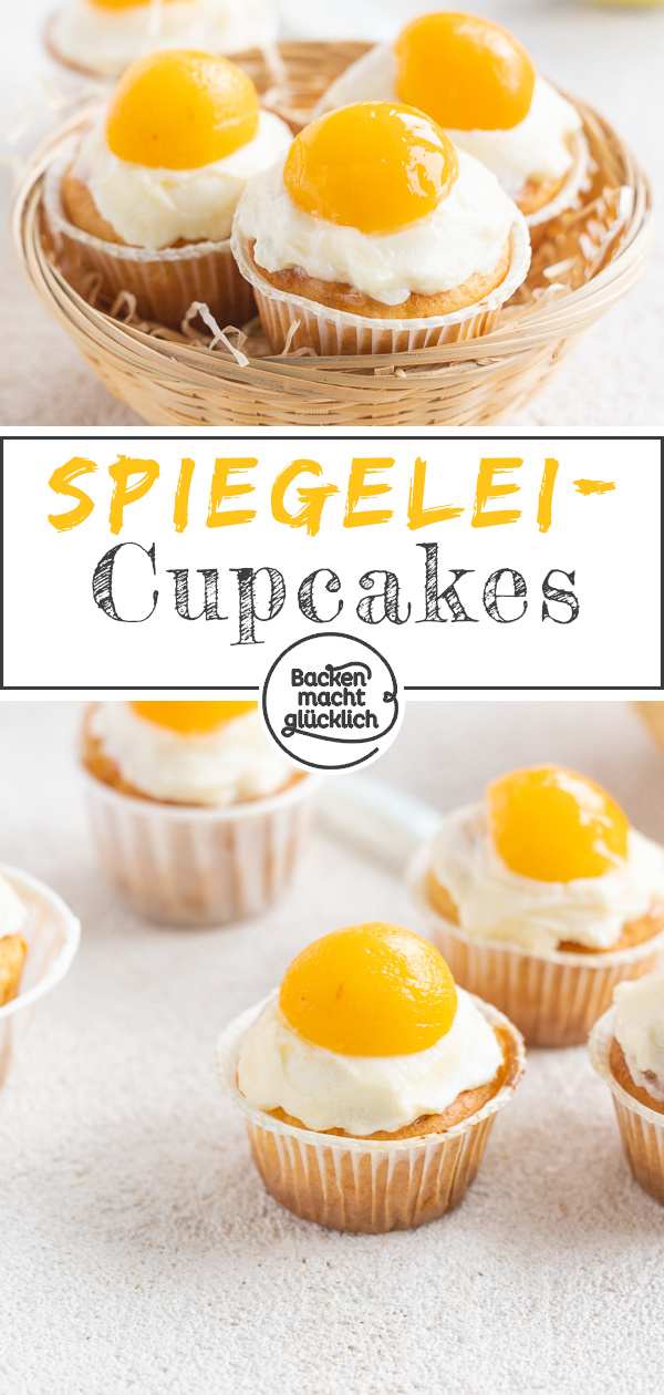 Süße Spiegelei-Muffins mit Aprikosen: einfach zu backen & ein echter Hingucker ☆ Diese Spiegelei-Cupcakes müsst ihr testen!