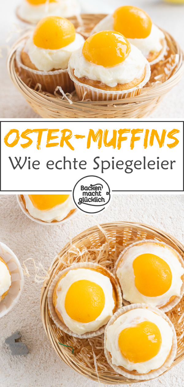 Süße Spiegelei-Muffins mit Aprikosen: einfach zu backen & ein echter Hingucker ☆ Diese Spiegelei-Cupcakes müsst ihr testen!