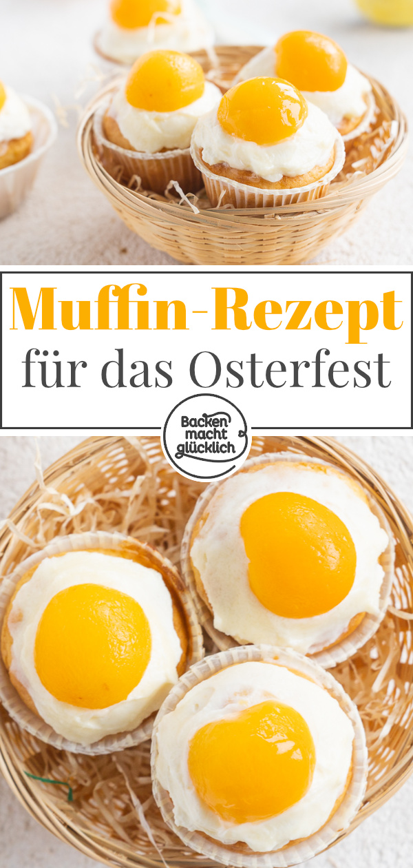 Süße Spiegelei-Muffins mit Aprikosen: einfach zu backen & ein echter Hingucker ☆ Diese Spiegelei-Cupcakes müsst ihr testen!