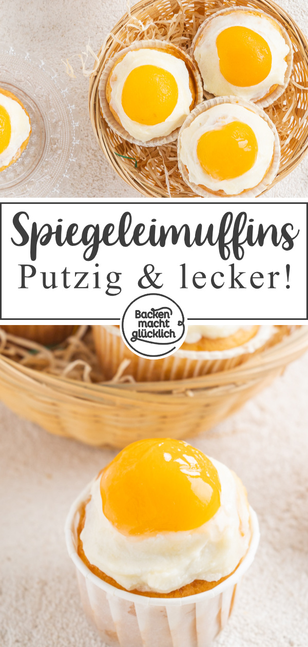 Süße Spiegelei-Muffins mit Aprikosen: einfach zu backen & ein echter Hingucker ☆ Diese Spiegelei-Cupcakes müsst ihr testen!