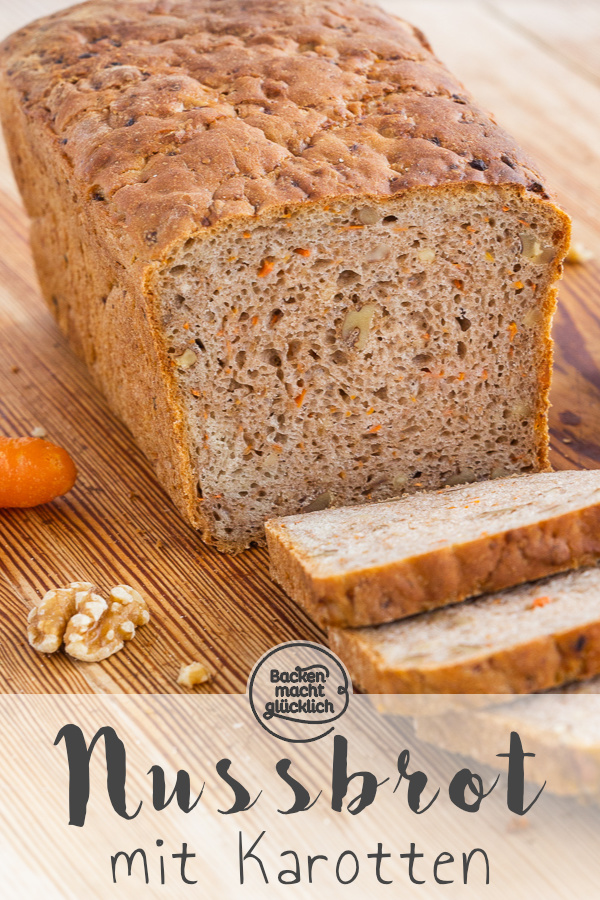 Aromatisch, saftig und kernig: Dieses Walnuss-Karotten-Brot ist klasse! Auch Anfänger können das Nussbrot mit Möhren einfach backen.