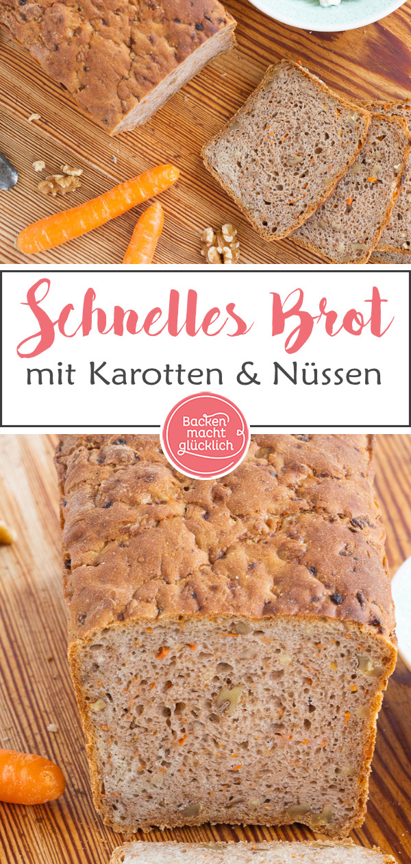 Aromatisch, saftig und kernig: Dieses Walnuss-Karotten-Brot ist klasse! Auch Anfänger können das Nussbrot mit Möhren einfach backen.