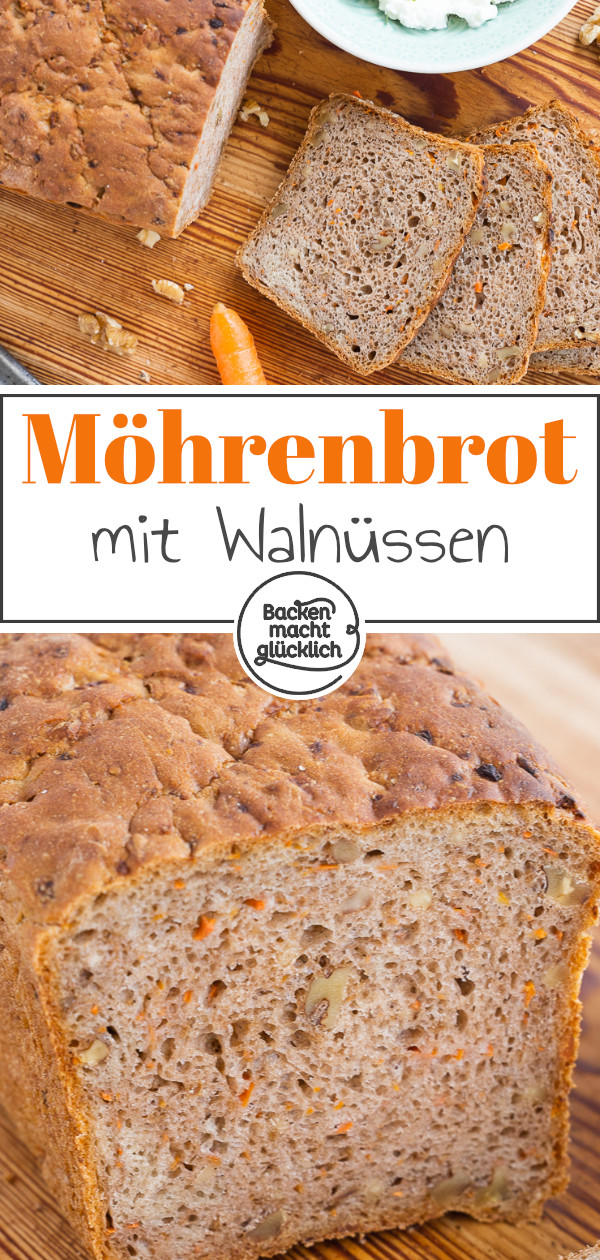 Aromatisch, saftig und kernig: Dieses Walnuss-Karotten-Brot ist klasse! Auch Anfänger können das Nussbrot mit Möhren einfach backen.