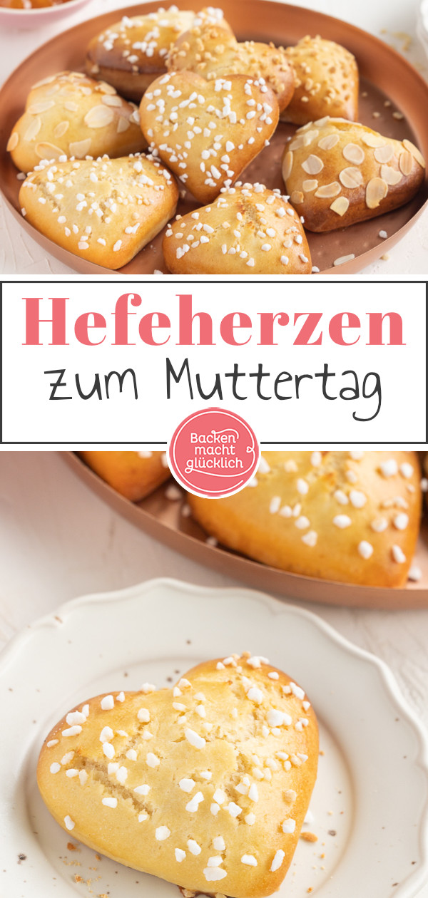 Mit süßen Brötchen in Herzform sorgt ihr garantiert für Begeisterung an Muttertag oder Valentinstag. Die Herzbrötchen gleich testen!