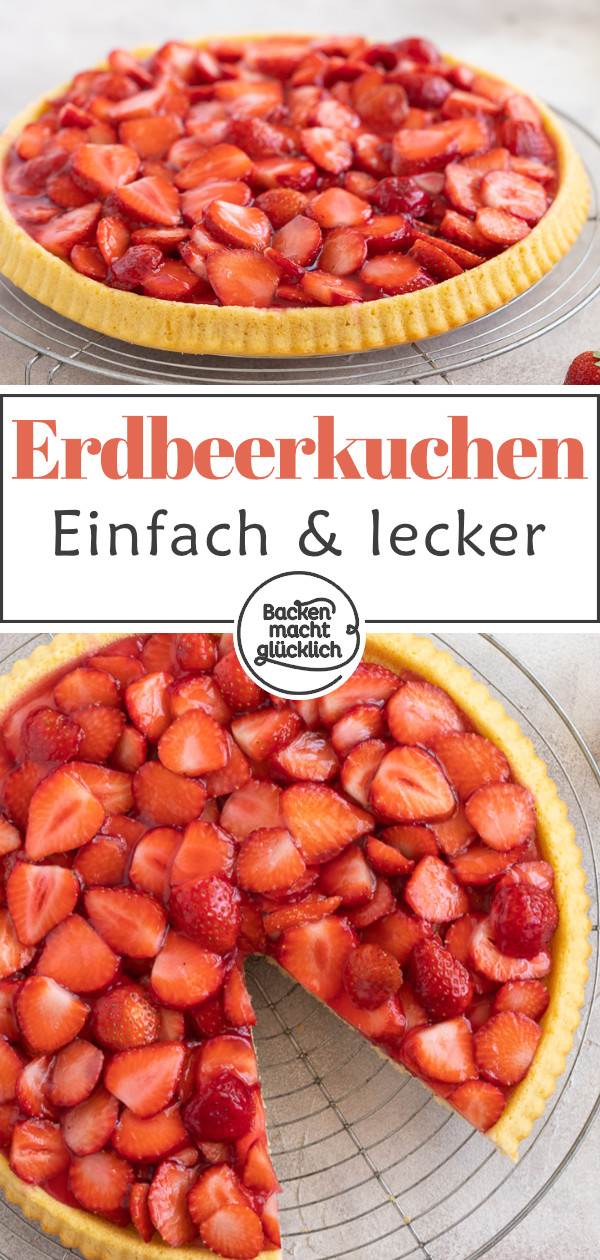 Einfacher Erdbeerkuchen aus Rührteig: Omas Klassiker kommt immer gut an! Schnell gemacht und super saftig ♥ Gleich testen!