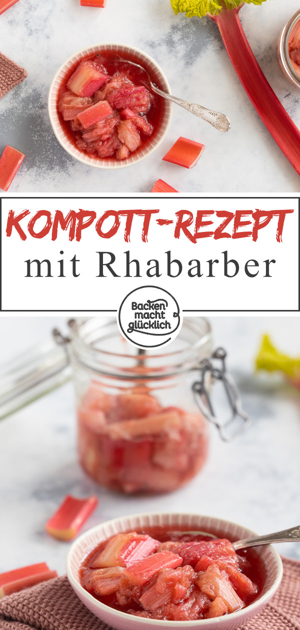 Omas einfaches Rhabarberkompott-Rezept. Nur 10 Minuten Aufwand & super lecker. Am besten gleich nachmachen!