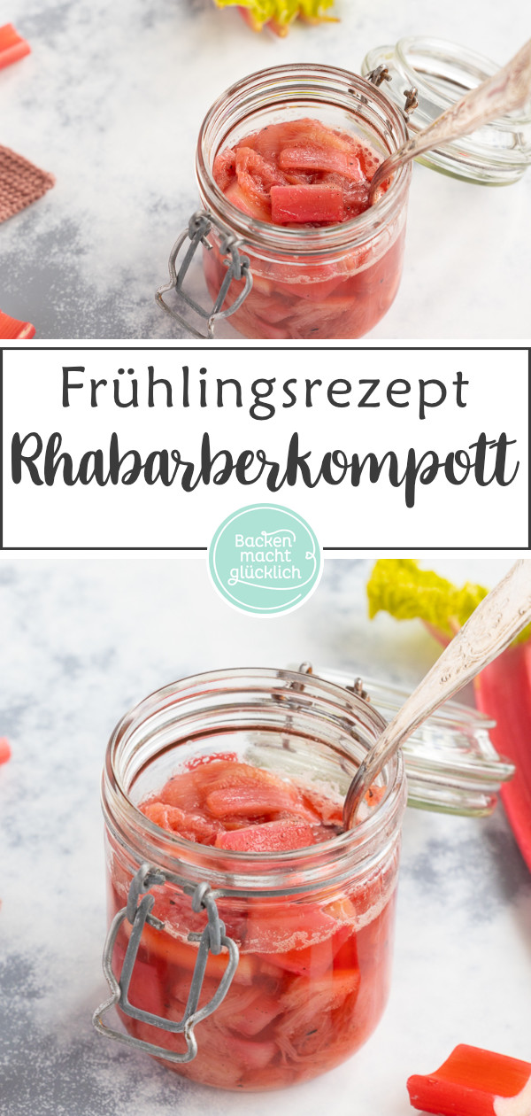 Omas einfaches Rhabarberkompott-Rezept. Nur 10 Minuten Aufwand & super lecker. Am besten gleich nachmachen!