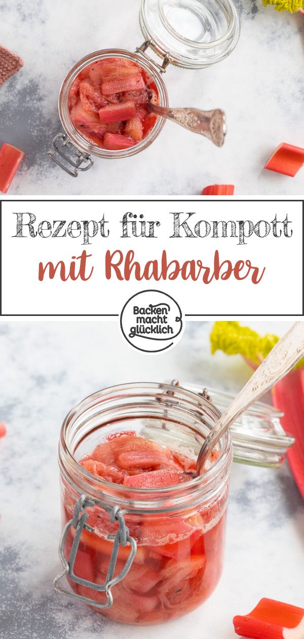 Omas einfaches Rhabarberkompott-Rezept. Nur 10 Minuten Aufwand & super lecker. Am besten gleich nachmachen!