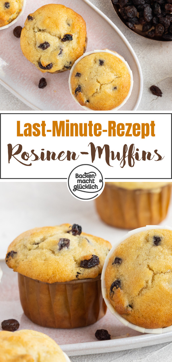 Die besten Rosinen-Muffins mit Joghurt: einfach und schnell gemacht, super saftig und fruchtig ♥ Gleich nachbacken!