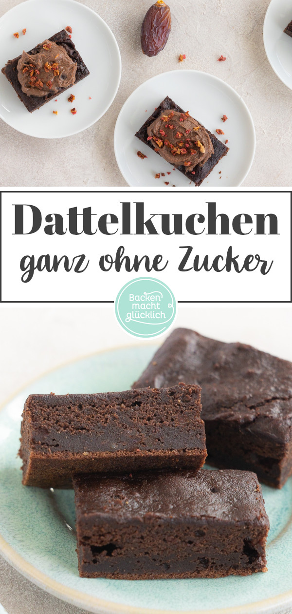 Super aromatischer gesunder Schoko-Dattel-Kuchen ohne Zucker: diesen saftigen Schokokuchen mit Datteln müsst ihr einfach testen ♥