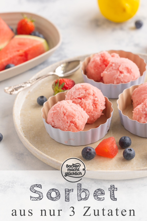 Sorbet selber machen ist ganz einfach: Mit diesem Grundrezept klappt´s garantiert - egal, ob mir Melone, Beeren oder Mango ♥