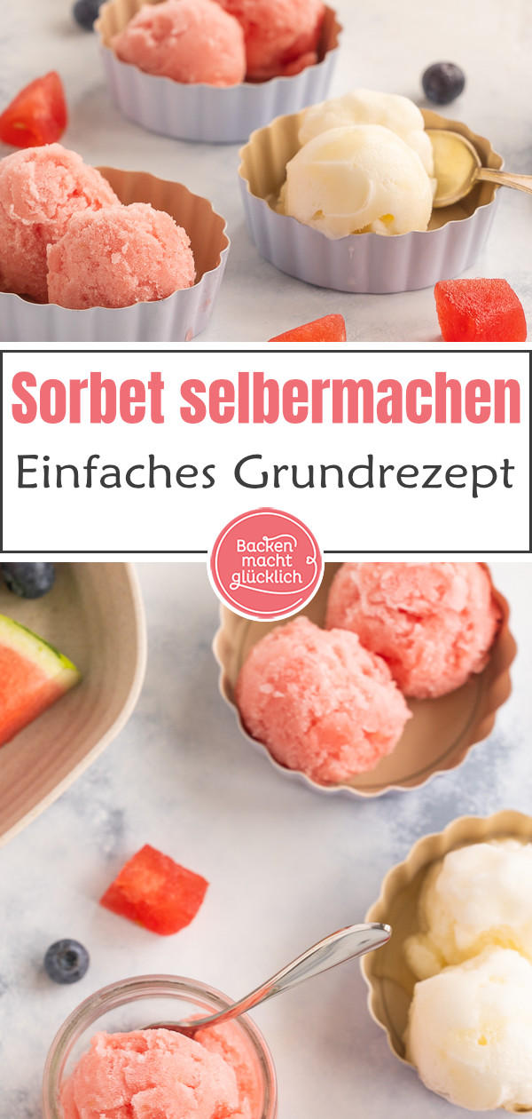 Sorbet selber machen ist ganz einfach: Mit diesem Grundrezept klappt´s garantiert - egal, ob mir Melone, Beeren oder Mango ♥