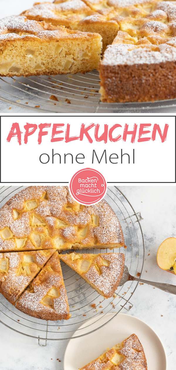 Dieser glutenfreie Apfelkuchen ohne Mehl schmeckt wie der Klassiker: super saftig & einfach gemacht ► Gleich nachbacken!