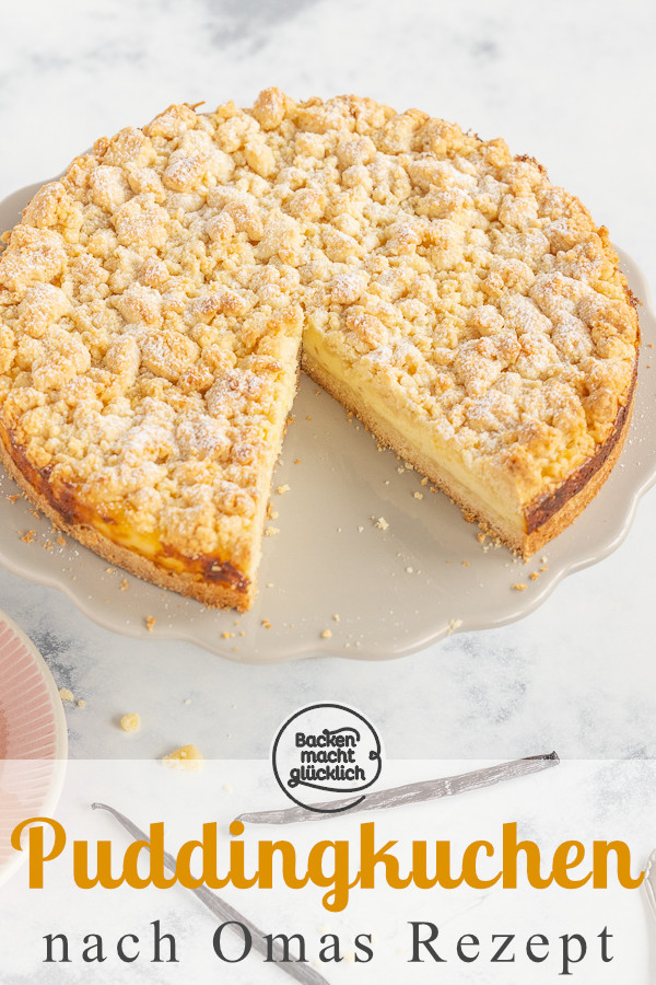 Himmlischer Streuselkuchen mit Pudding. Die perfekte Kombi aus buttrigem Teig und feiner Vanillecreme. Schnell, einfach & so lecker!