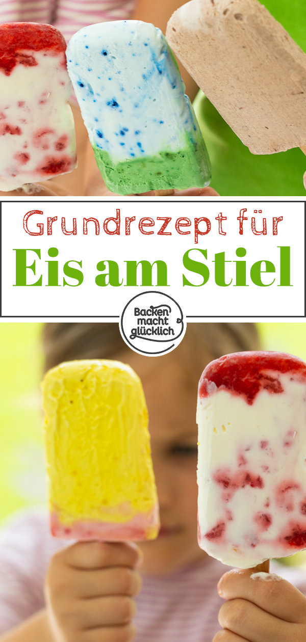 Ob fruchtig oder schokoladig, schlicht oder kunterbunt: Mit unserem Grundrezept schnell & einfach Eis am Stiel selber machen!