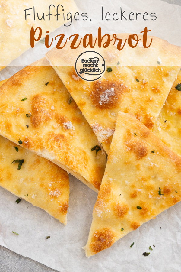 Rezept für perfektes Pizzabrot wie beim Italiener: einfach, schnell, fluffig, kross → Am besten gleich Nachbacken!