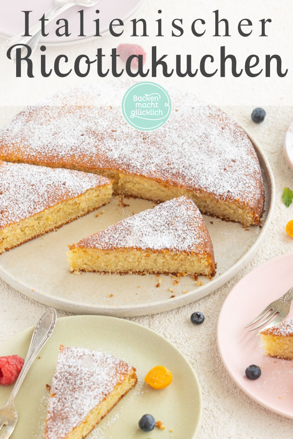 Super saftiger italienischer Ricottakuchen: Dieser einfache Rührkuchen mit Ricotta und Zitrone schmeckt himmlisch.