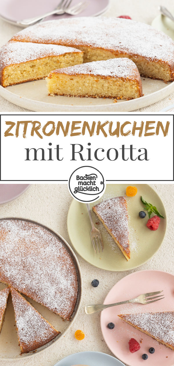 Super saftiger italienischer Ricottakuchen: Dieser einfache Rührkuchen mit Ricotta und Zitrone schmeckt himmlisch.
