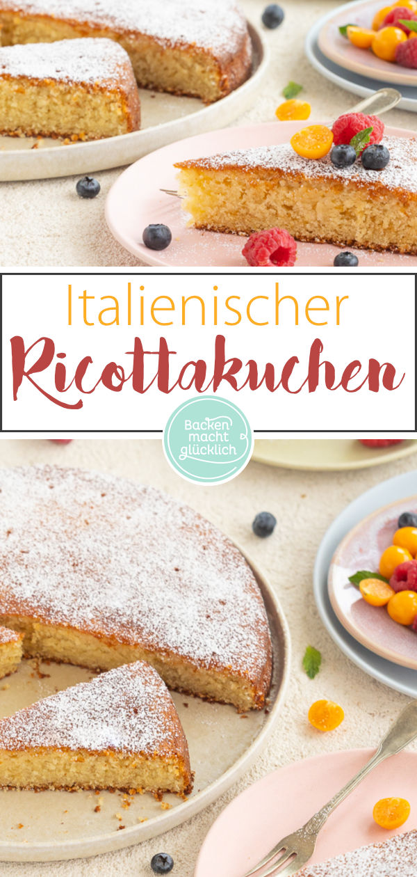 Super saftiger italienischer Ricottakuchen: Dieser einfache Rührkuchen mit Ricotta und Zitrone schmeckt himmlisch.