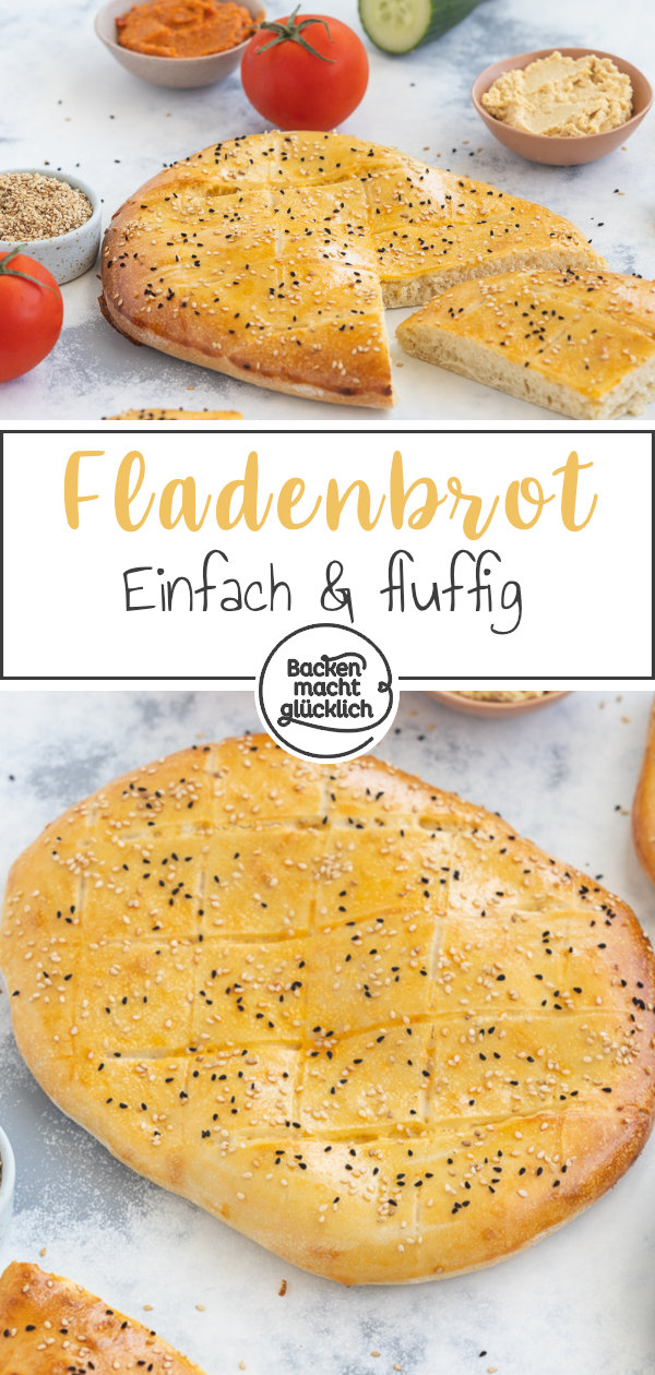 Original-Rezept für Türkisches Fladenbrot: einfach zu backen, schön soft und außen goldgelb-knusprig.