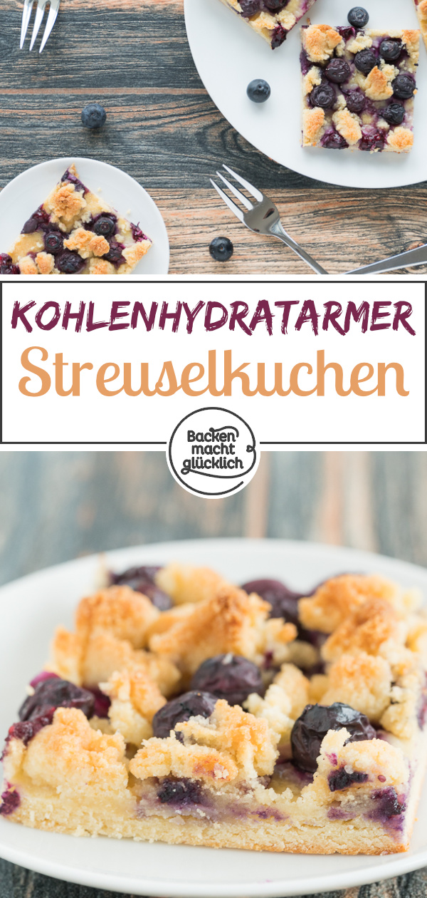 Lust auf Streuselkuchen ohne Zucker? Dieser Low Carb Streuselkuchen mit Mandelmehl steht dem Original in nichts nach!