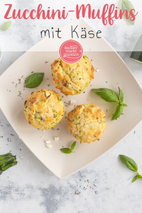 Herzhafte Zucchini-Muffins mit Feta und Kräutern: der perfekte pikante Snack, für Partys oder fürs Büro. Schmeckt auch Kindern!