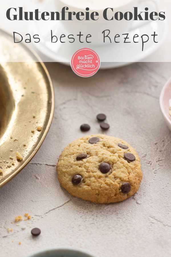 Himmlische Chocolate Chip Cookies ohne Gluten: einfach, nur Standardzutaten, super lecker. Diese glutenfreien Cookies müsst ihr testen.