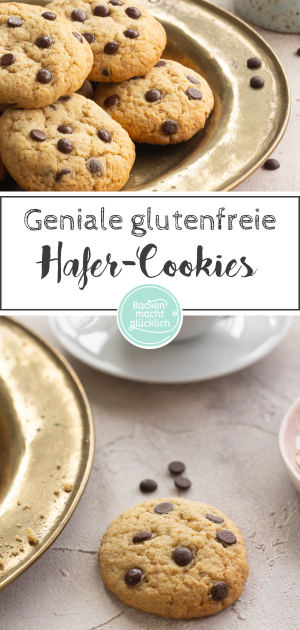 Himmlische Chocolate Chip Cookies ohne Gluten: einfach, nur Standardzutaten, super lecker. Diese glutenfreien Cookies müsst ihr testen.