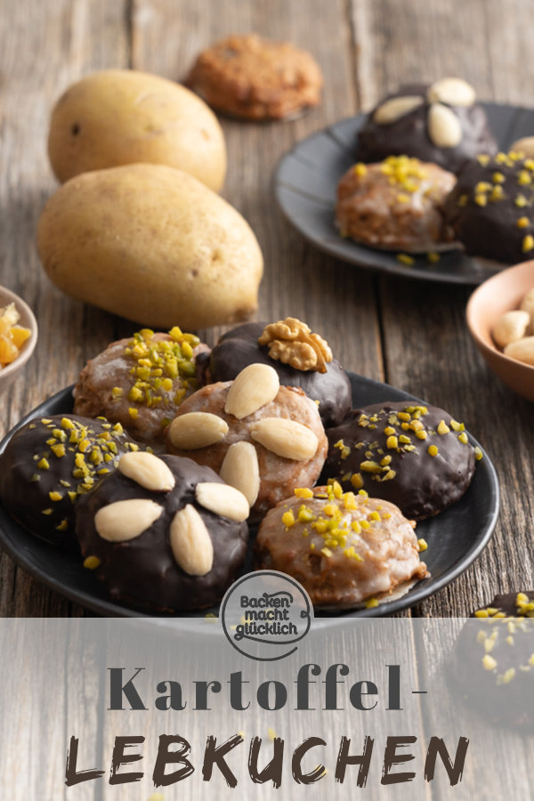 Omas Kartoffel-Lebkuchen sind die besten! Die bayerischen Lebkuchen mit Kartoffelteig werden saftig und flaumig.