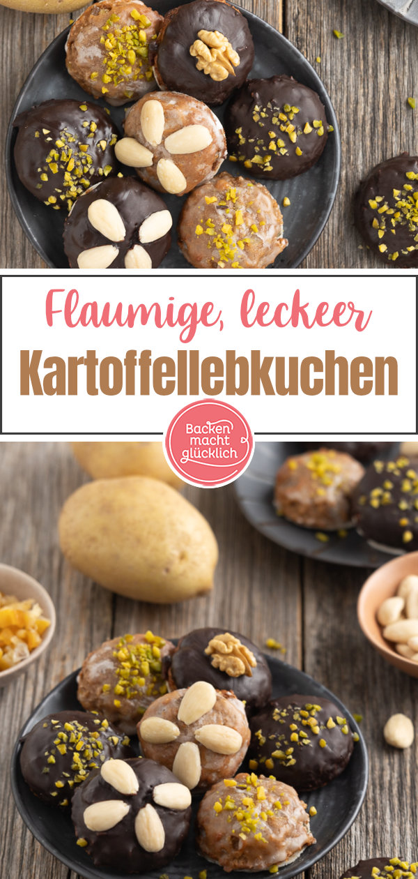 Omas Kartoffel-Lebkuchen sind die besten! Die bayerischen Lebkuchen mit Kartoffelteig werden saftig und flaumig.