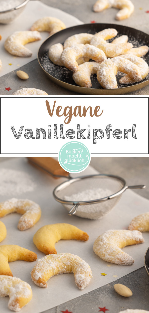 Leckere vegane Vanillekipferl ohne Ei und Butter. Stehen dem Klassiker in nichts nach! Am besten gleich testen