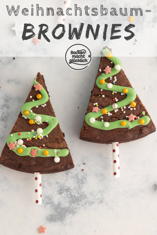 Einfache Weihnachtsbaum-Brownies: super lecker, einfach, schokoladig, putzig. Diese Brownie-Tannenbäume müsst ihr testen!