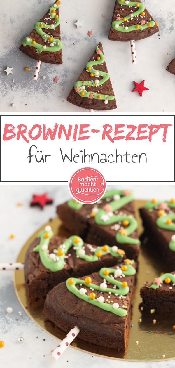 Einfache Weihnachtsbaum-Brownies: super lecker, einfach, schokoladig, putzig. Diese Brownie-Tannenbäume müsst ihr testen!