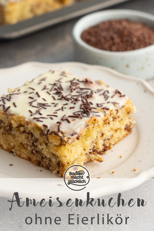 Einfacher Blechkuchen mit Schokostreuseln: Dieser saftige Ameisenkuchen vom Blech ohne Eierlikör kommt immer gut an!