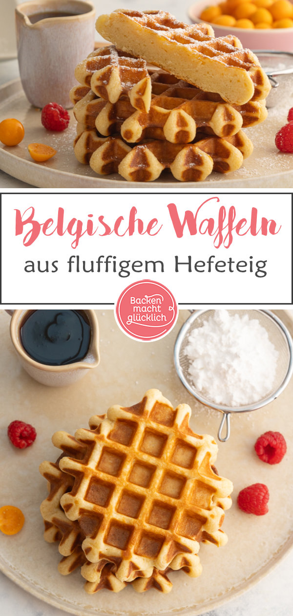 Außen knusprige, innen fluffige Waffeln mit Hefeteig: Omas Hefewaffeln sind einfach köstlich! Eine tolle Alternative zum Klassiker.