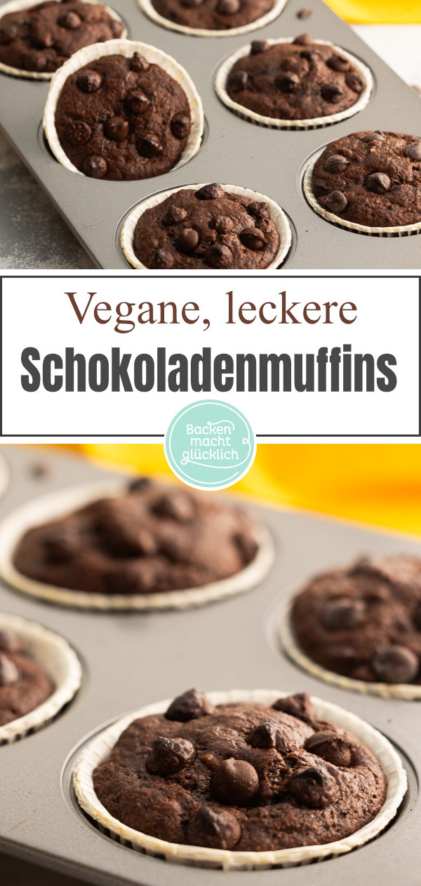 Vegane zuckerfreie Schoko-Bananen-Muffins mit wenig Kalorien: saftig, fettarm und zuckerfrei. Das perfekte Diätrezept für Schokomuffins!