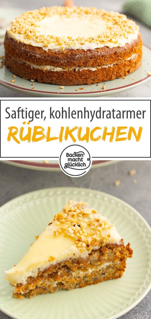 Super saftig und lecker: Dieser Low Carb Karottenkuchen ohne Zucker und Mehl mit Frischkäse-Frosting ist der Hit. Gleich testen!