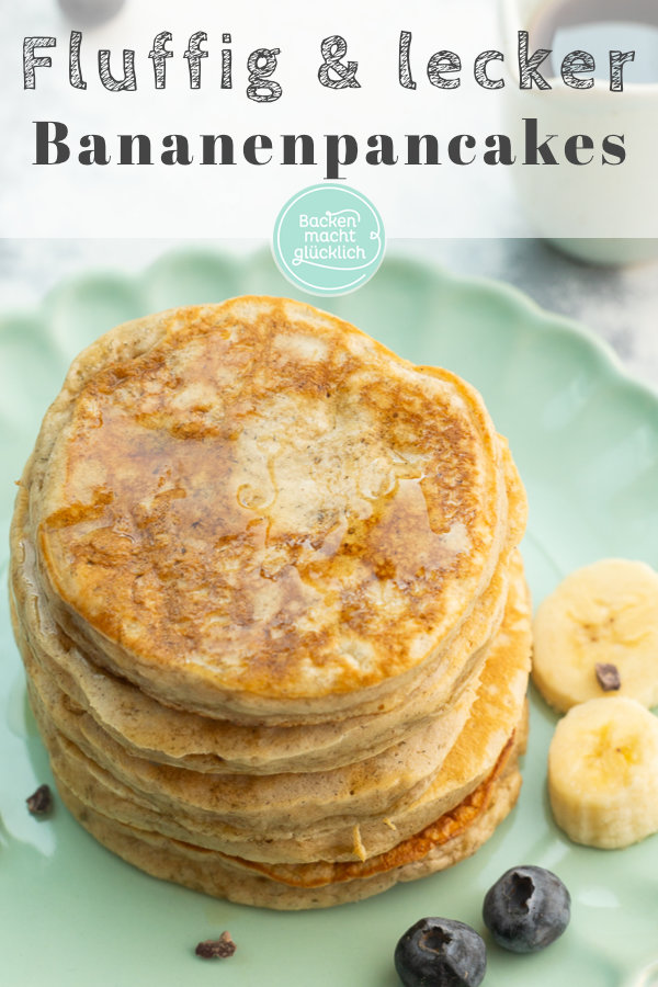 Super fluffige Bananen-Pancakes: Schmecken der ganzen Familie! Die Pancakes mit Banane sind schnell & einfach gemacht → Gleich testen