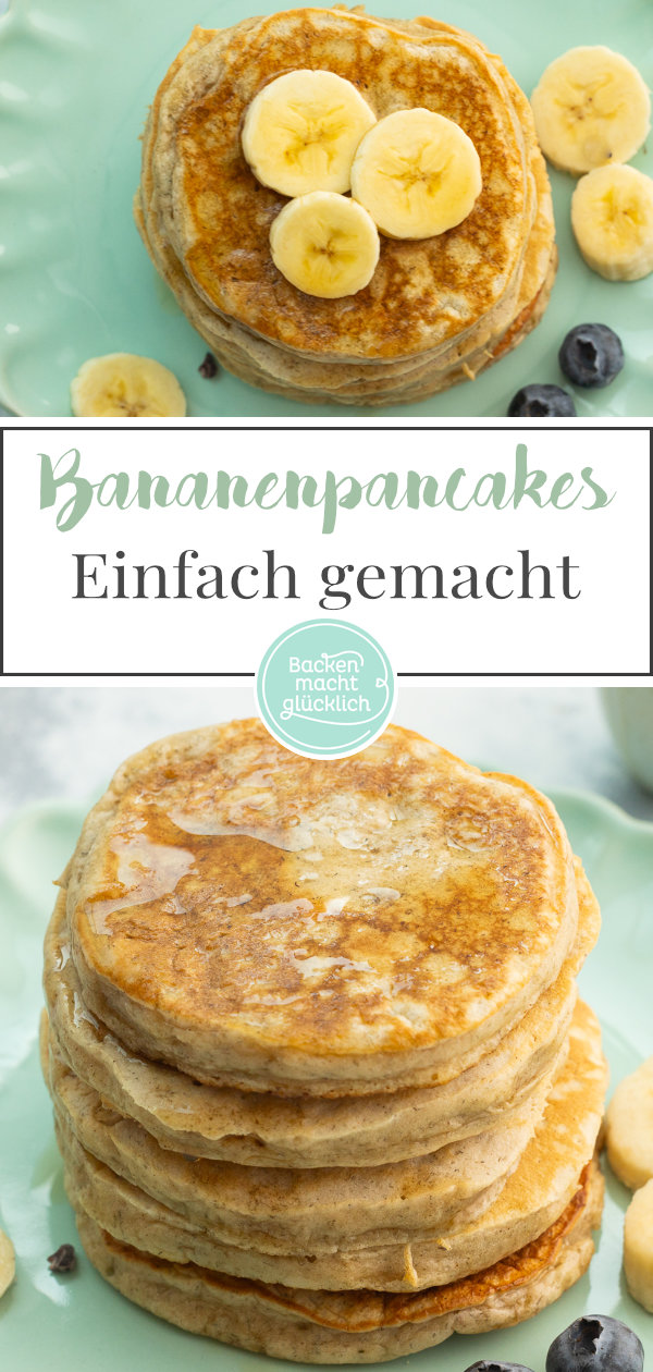 Super fluffige Bananen-Pancakes: Schmecken der ganzen Familie! Die Pancakes mit Banane sind schnell & einfach gemacht → Gleich testen