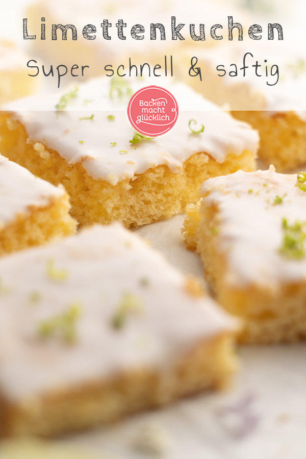 Einfacher, schneller Limetten-Rührkuchen mit Joghurt: schmeckt schön erfrischend und sommerlich!